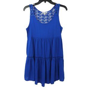 American Eagle Pleated Babydoll Lace Mini Dress Size XXS Sleeveless Above Knee